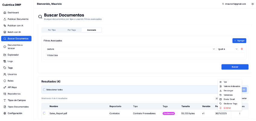 Búsqueda Avanzada — Cuántica DMP